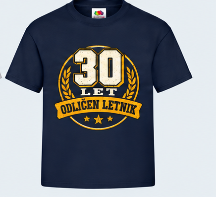 Moška majica za 30 let Odličen letnik, Fruit of the Loom, Mornarsko modra