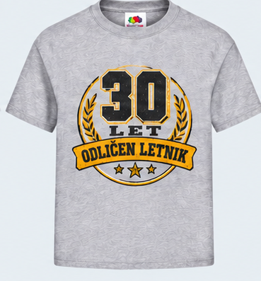 Moška majica za 30 let Odličen letnik, Fruit of the Loom, Siva