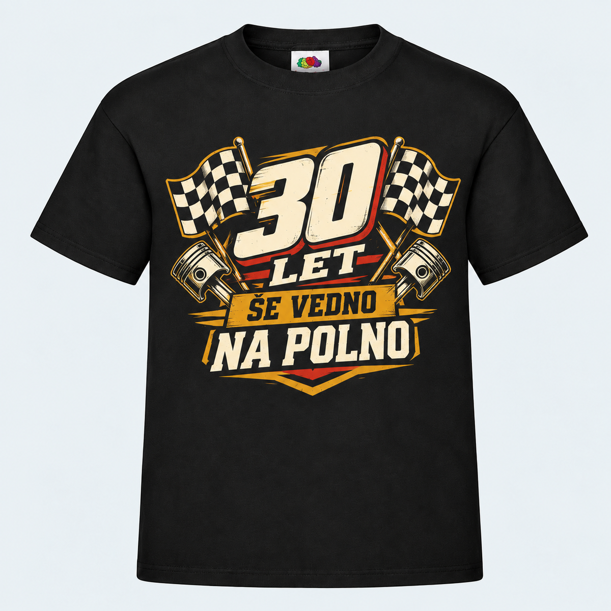Moška majica za 30 let Še vedno na polno, Fruit of the Loom, črna