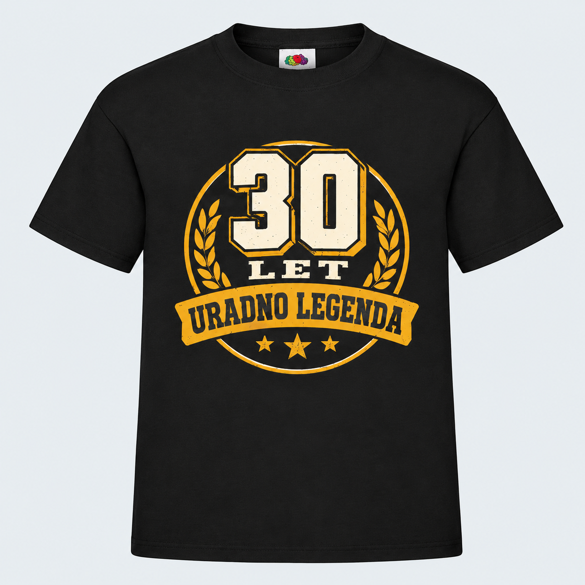 Moška majica za 30 let Uradno legenda, Fruit of the Loom, črna