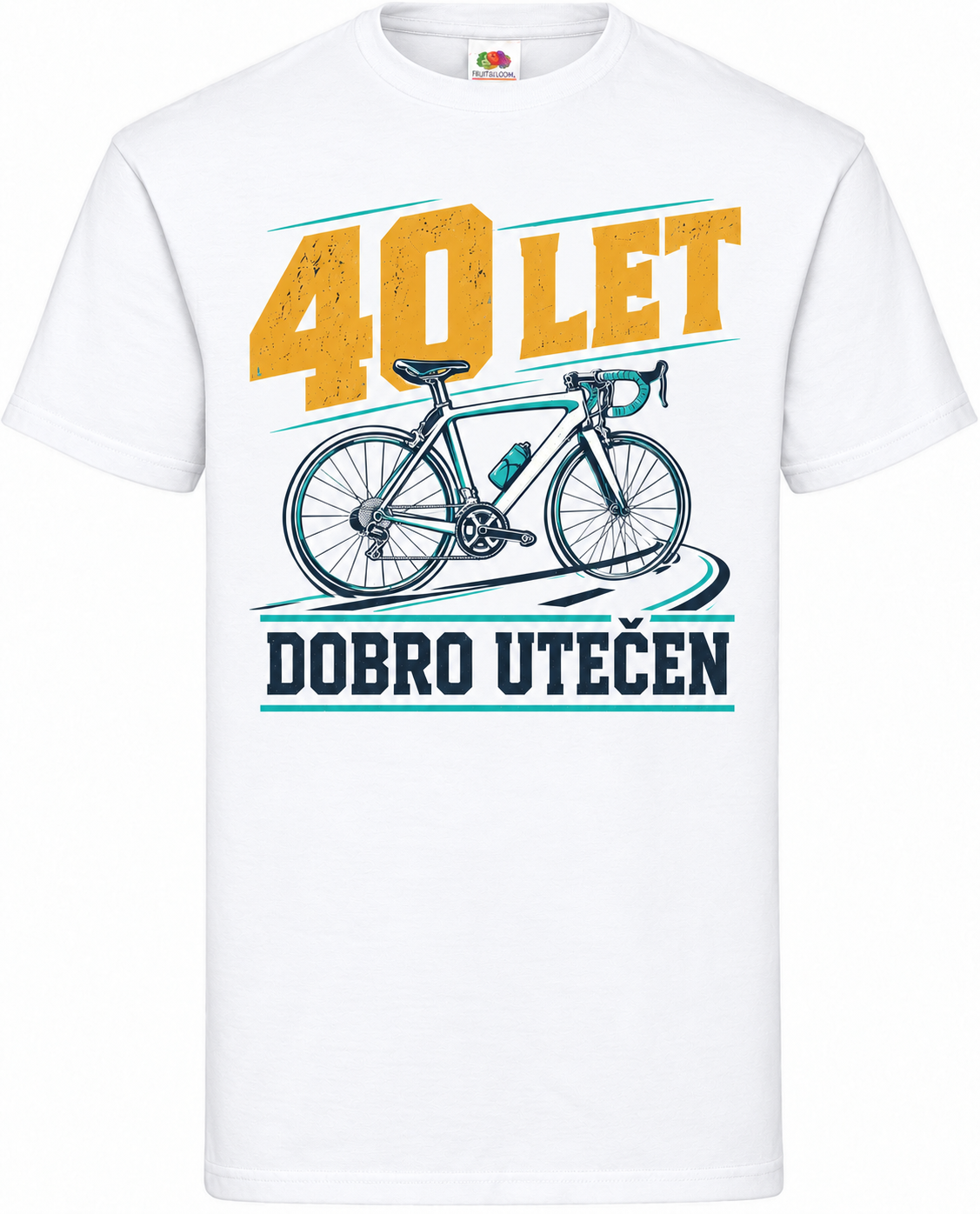 Moška majica za 40 let Dobro utečen, Fruit of the Loom, bela