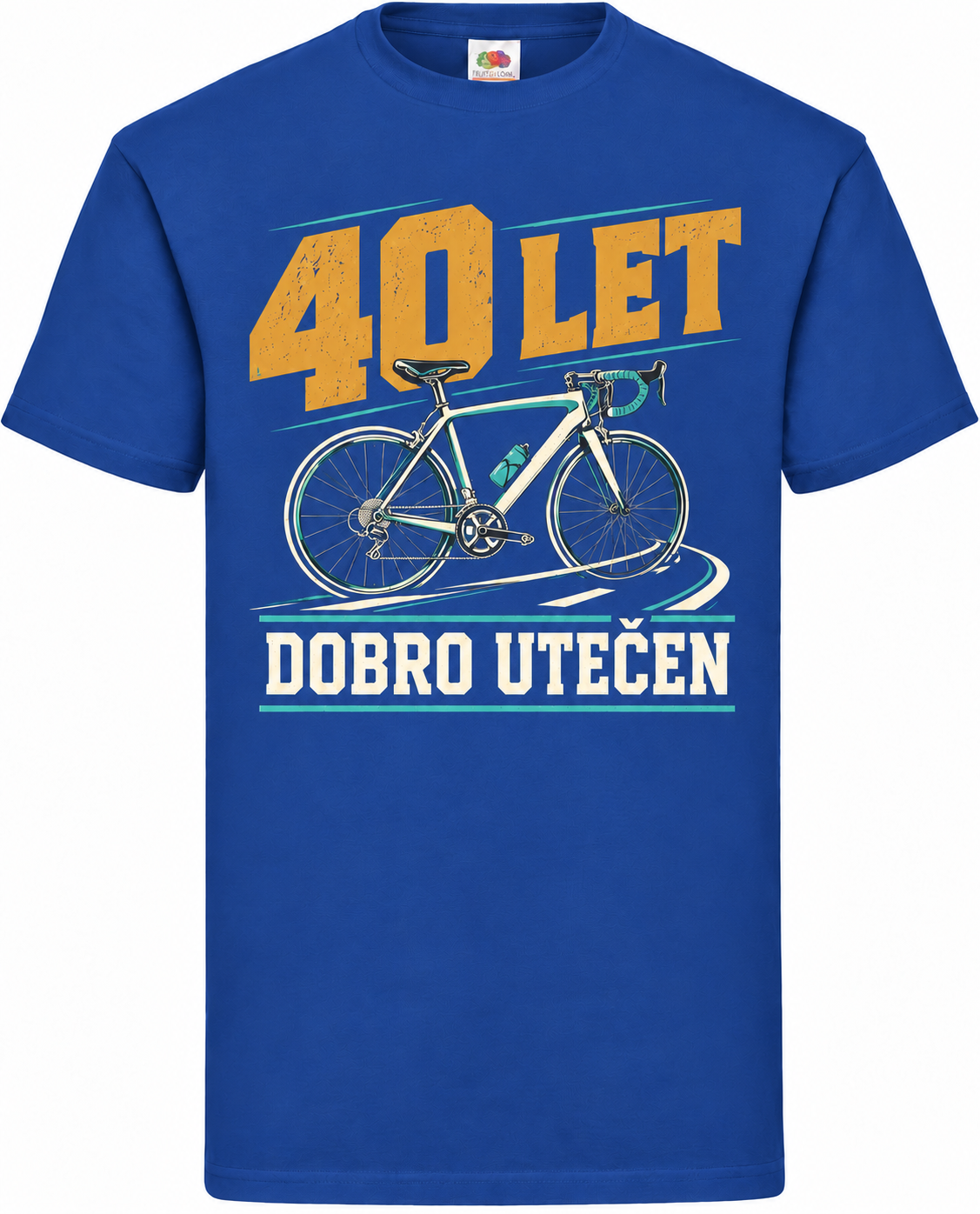 Moška majica za 40 let Dobro utečen, Fruit of the Loom, kraljevo modra
