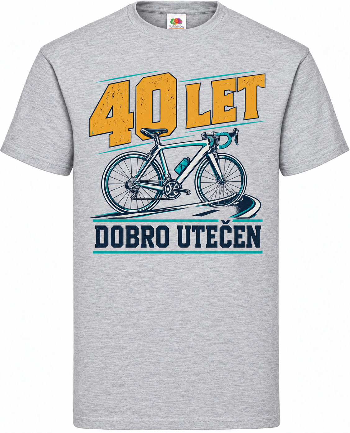 Moška majica za 40 let Dobro utečen, Fruit of the Loom, siva