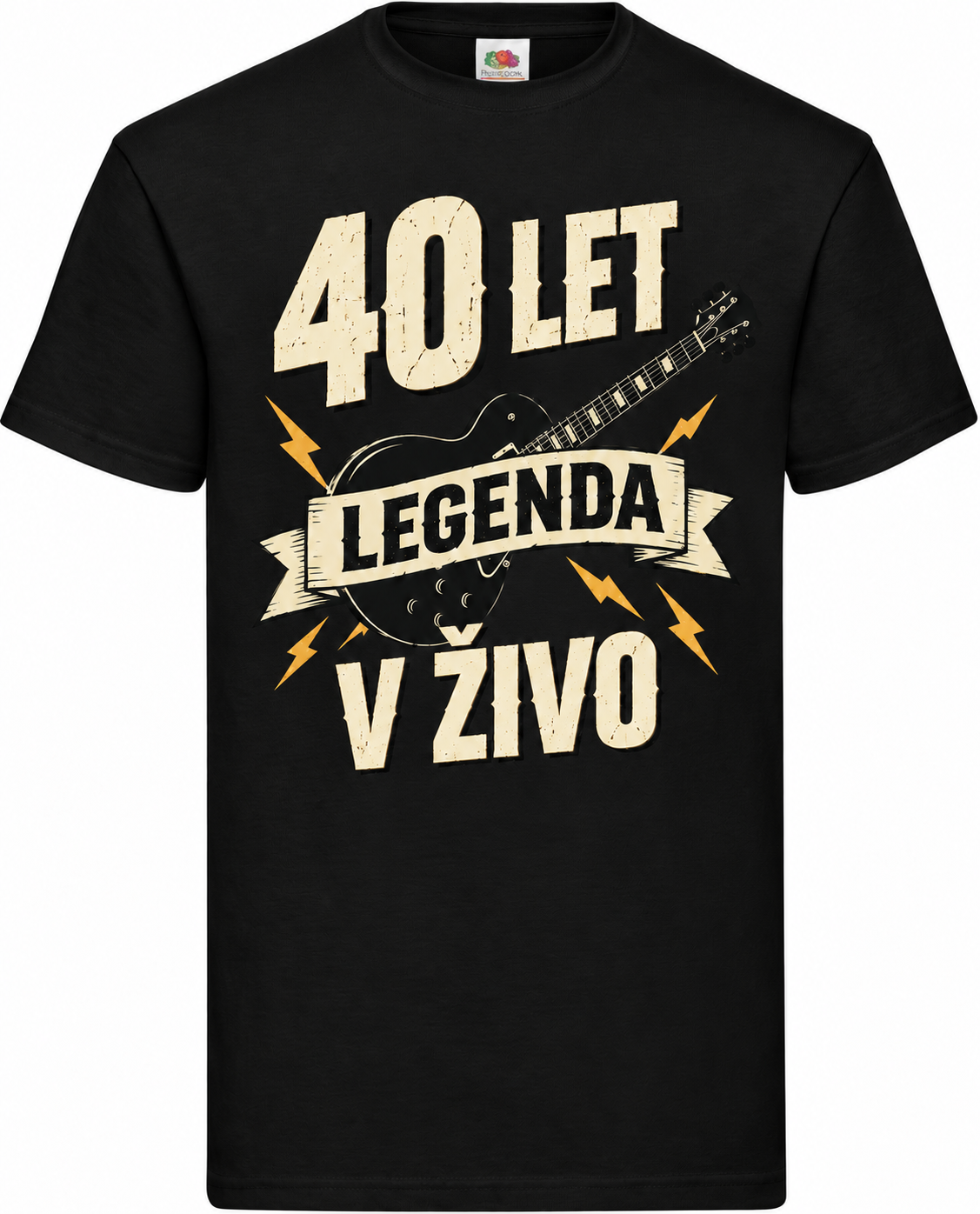 Moška majica za 40 let Legenda v živo, Fruit of the Loom, črna