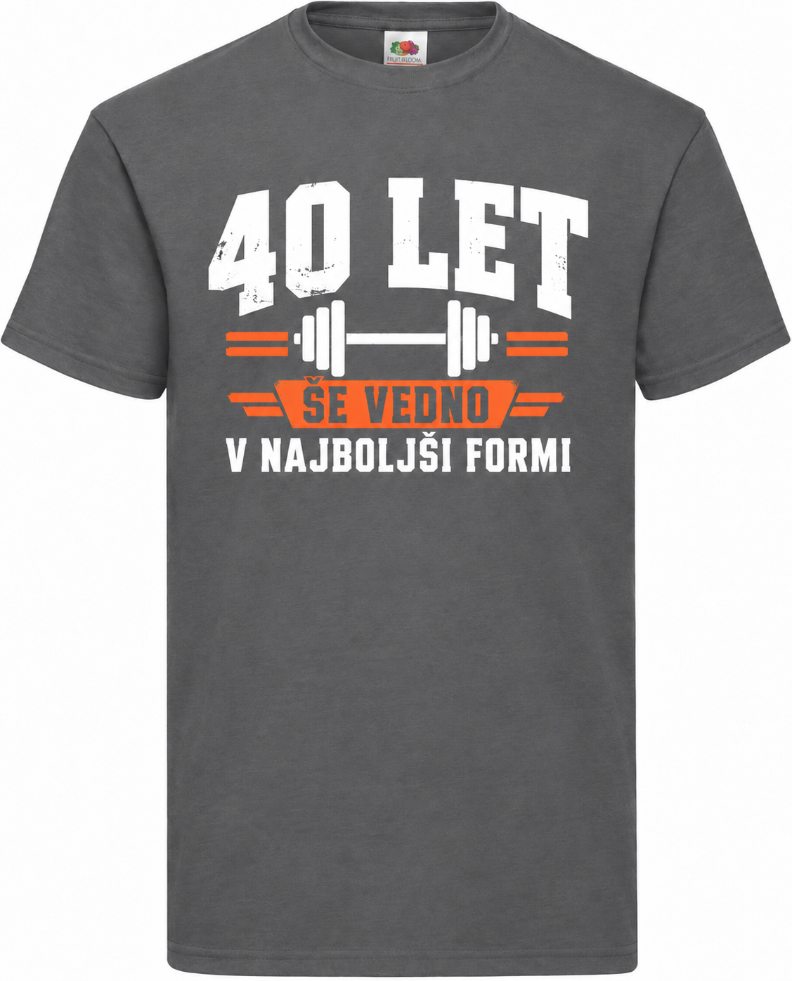 Moška majica za 40 let Še vedno v najboljši formi, Fruit of the Loom, grafitna