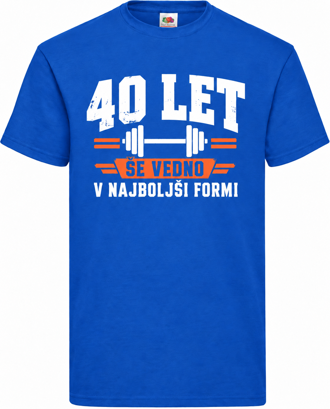 Moška majica za 40 let Še vedno v najboljši formi, Fruit of the Loom, kraljevo modra