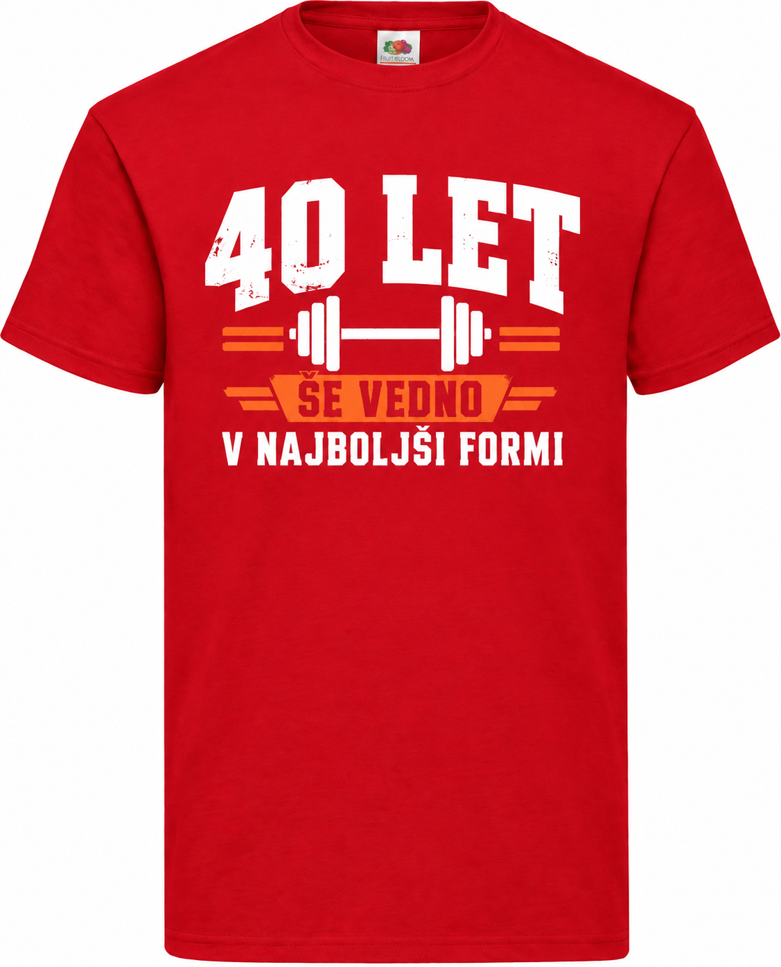 Moška majica za 40 let Še vedno v najboljši formi, Fruit of the Loom, rdeča