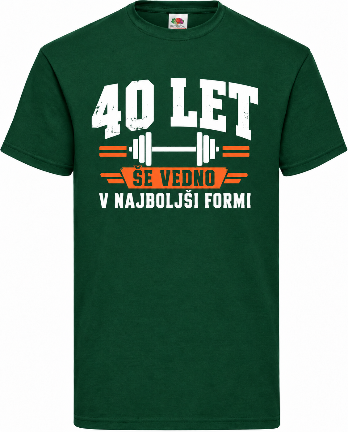 Moška majica za 40 let Še vedno v najboljši formi, Fruit of the Loom, stekleno zelena