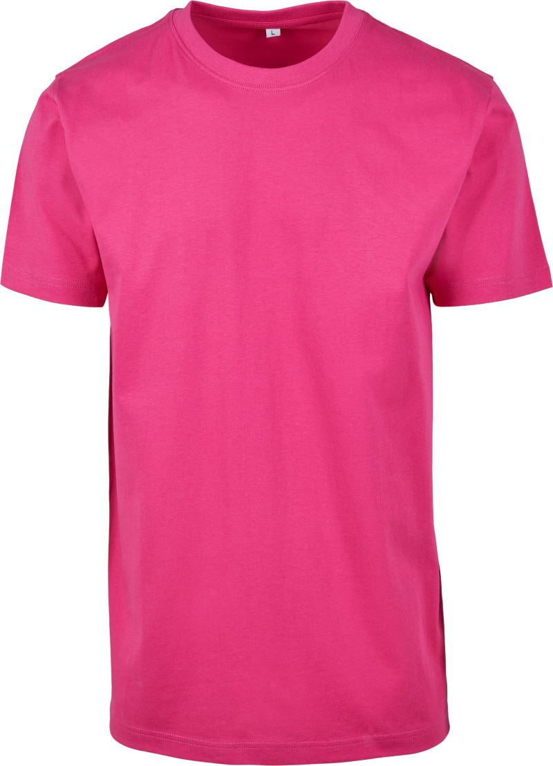 Moške majice s podaljšanim krojem BY004, hibiskus rožnata, paket 5 kosov