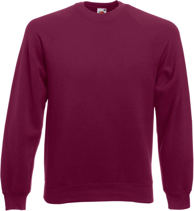Bordo moški raglan pulover Fruit of the Loom Classic