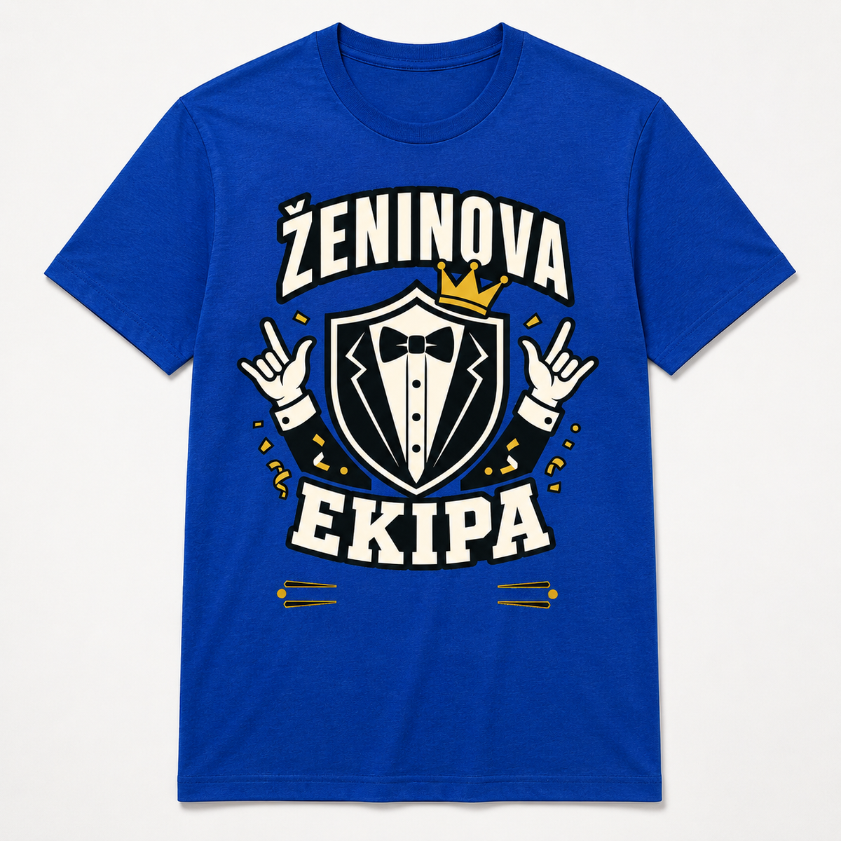 Personalizirana majica za fantovščino Ženinova ekipa, kraljevo modra