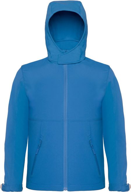 Otroška softshell jakna s kapuco B&C