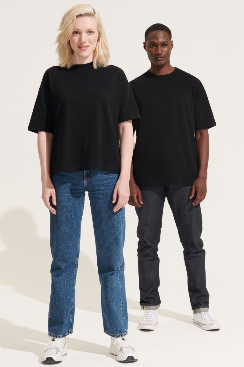 Set 5 moških majic SOL'S Boxy Men s podaljšanim oversize krojem, udobne in sodobne moške majice.