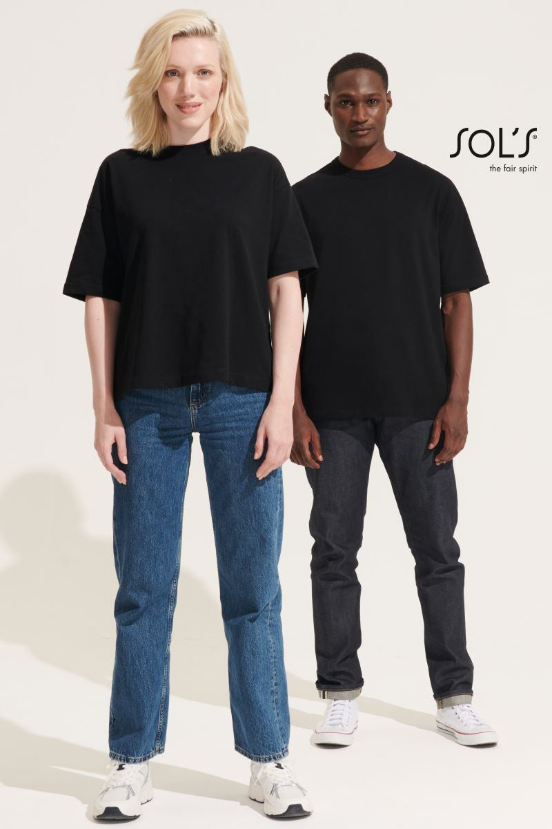 Set pet moških majic SOL'S Boxy Men s podaljšanim oversize krojem, udobne in sodobne moške majice v eni sliki.