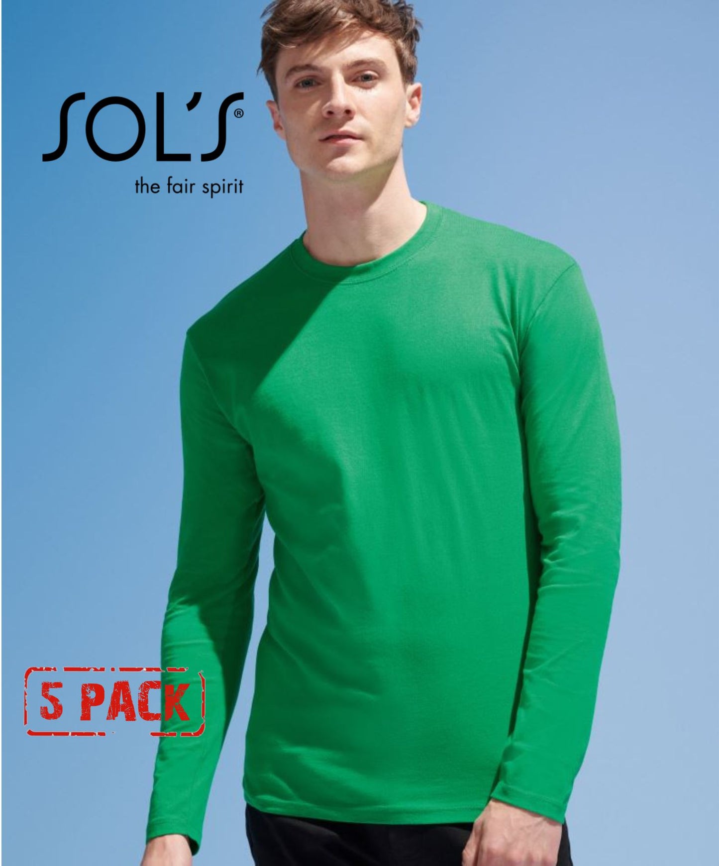 Moške Sol's Majice Dolgi Rokav 5Kos - oblekanadom