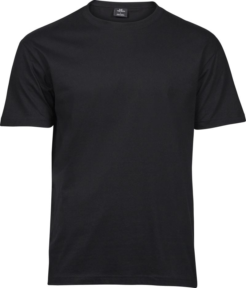 Črna moška majica Tee Jays TJ 8000 s podaljšanim krojem, prikazana v sliki, del 5-pack paketa.