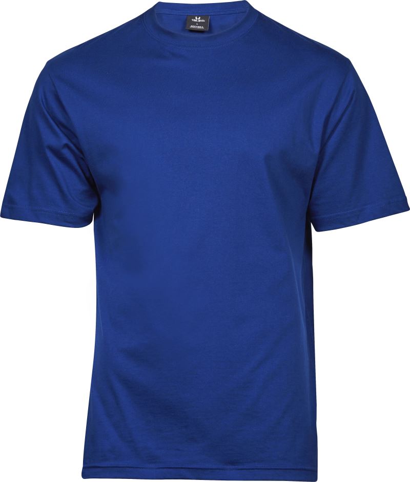 Set pet moških majic Tee Jays TJ 8000 v kraljevsko modri barvi, podaljšan kroj, kakovostne tkanine, udobno nošenje.
