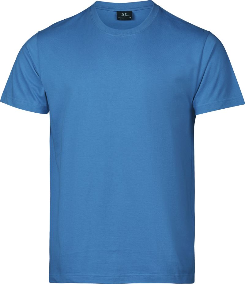 Set 5 moških majic Tee Jays TJ 8000 s podaljšanim krojem v oceansko modri barvi, primerne za vsakodnevno uporabo.