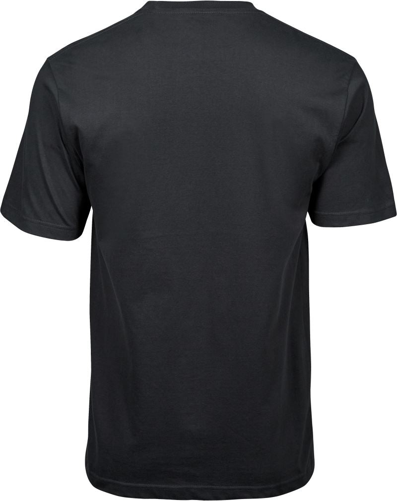 Temno siva moška majica Tee Jays TJ 8000 s podaljšanim krojem, prikazana hrbtna stran, 5-pack, kakovostna moška oblačila