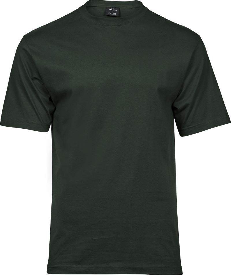 Premium moške majice Tee Jays TJ 8000, temno zelene barve, podaljšan kroj, 5-pack, udobne in kakovostne moške majice