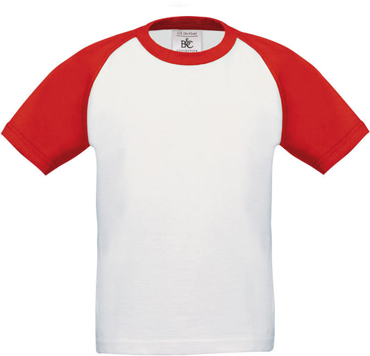 Otroška raglan kontrastna majica B&C Base-Ball / Otroške majice - oblekanadom