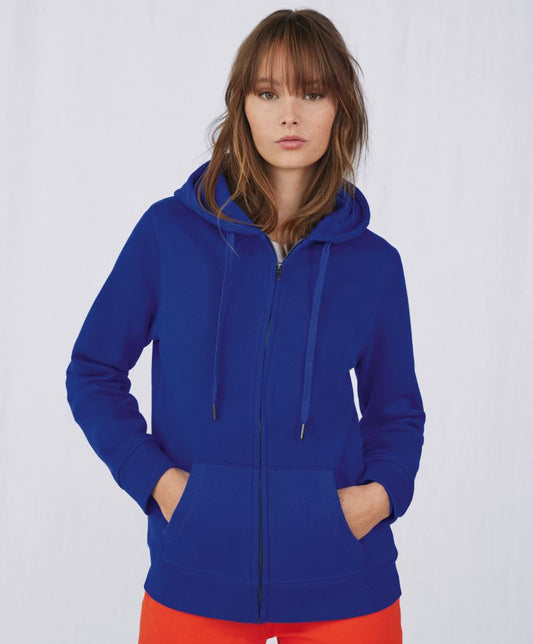 Ženski Pulover s Kapuco B&C  QUEEN Zipped Hood_° - oblekanadom