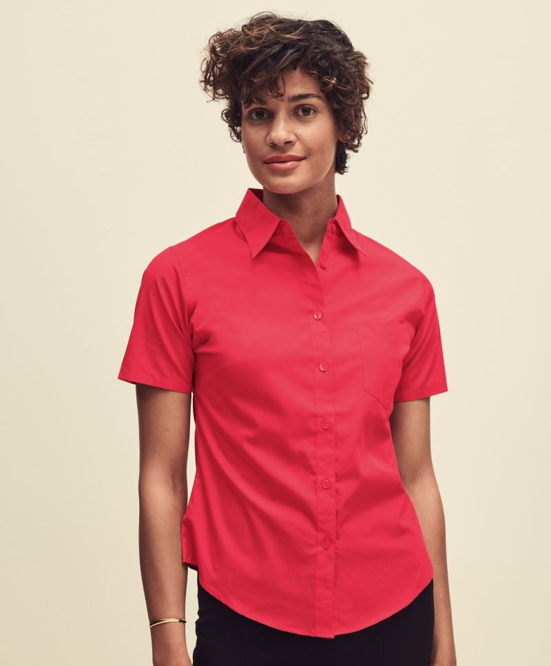 Ženska Srajca s Kratkimi Rokavi F.O.L.  Lady-Fit Poplin Shirt SSL - oblekanadom