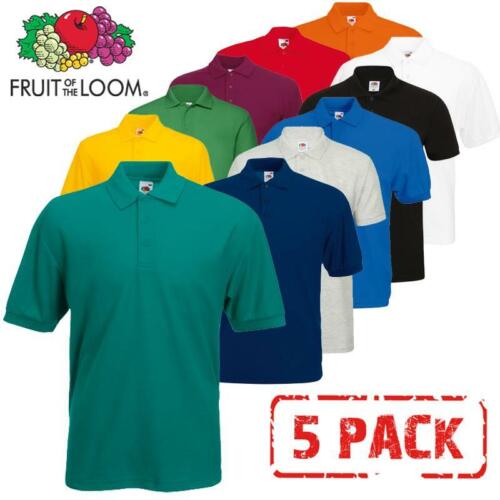 Moške Fruit Of The Loom Polo Majice Kratek Rokav 5Kos - oblekanadom